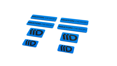 Blau und Schwarz 3D-Aufkleber-Set von Maxton Design