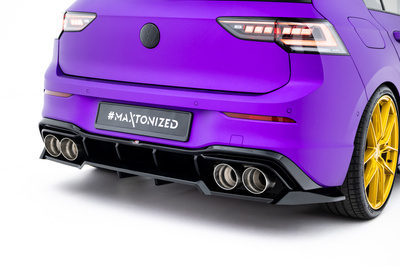 Hinten Splitter (mit einem vertikalem balken) V.2 Volkswagen Golf R Hatchback Mk8 / Mk8 Facelift