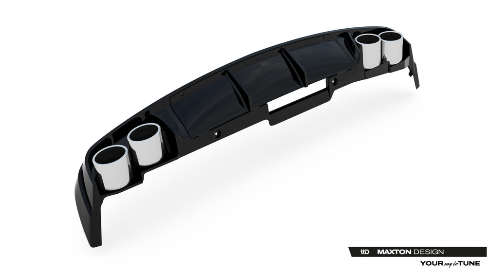 Heckansatz + Endschalldampfer Sportauspuff Attrappe Audi A6 Sedan / Avant C8 / C8 Facelift