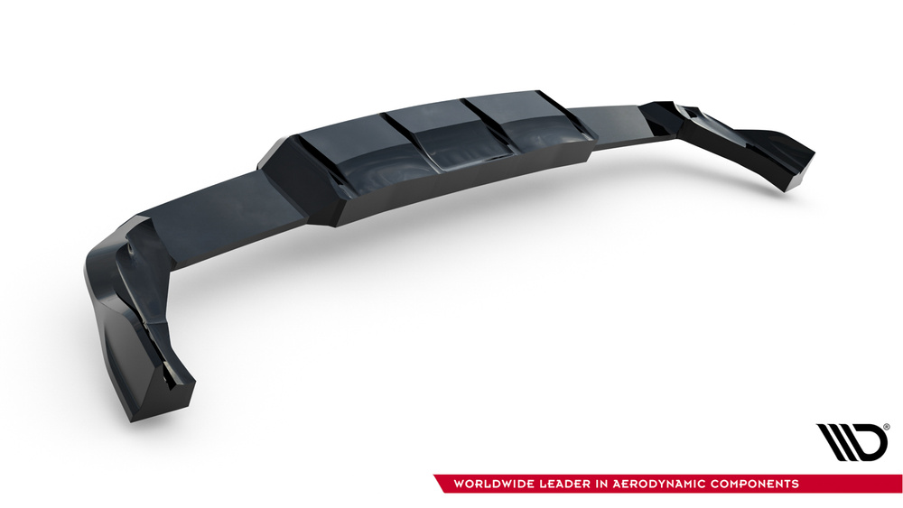 Hinten Splitter (mit einem vertikalem balken) V.1 Volkswagen Golf R Hatchback Mk8 / Mk8 Facelift