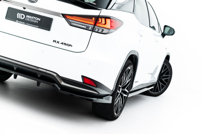 Hinten Splitter (mit einem vertikalem balken) Lexus RX F-Sport Mk4 Facelift