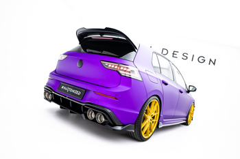 Hinten Splitter (mit einem vertikalem balken) V.1 Volkswagen Golf R Mk8 / Mk8 Facelift