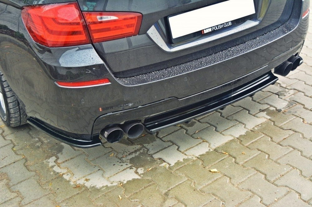 Hinten Splitter BMW 5 M-Pack Sedan/Touring F10/F11 (mit zwei Doppel AUSPUFFENDROHR)